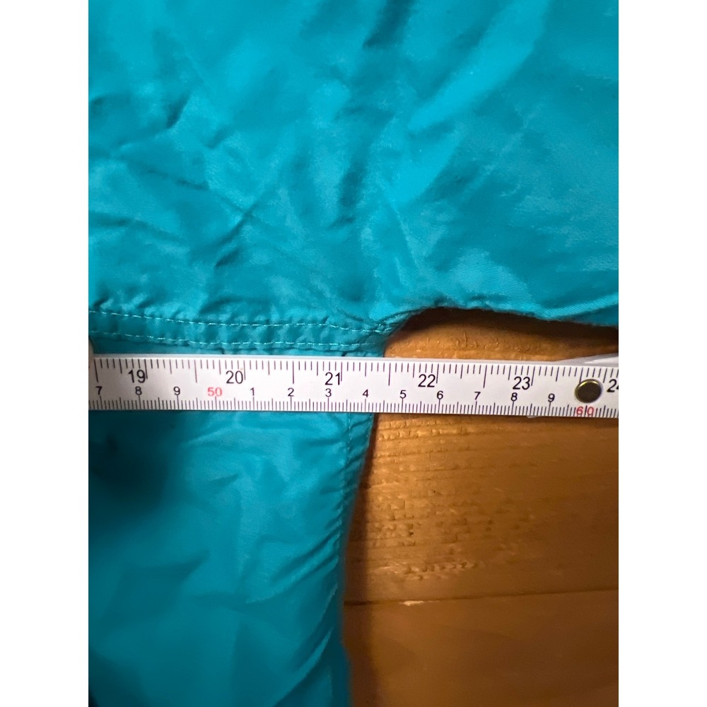 LL Bean‎ Teal Blue Pullover Anorak Jacket Hooded Lightweight Women M Vintage USA - Picture 3 of 10